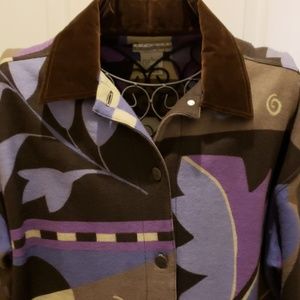 Sigrid Olsen Sport Jacket Sm Multicolored